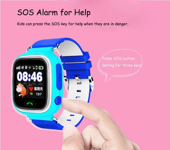 Q90 Smart Watch for Kids with SOS Alarm - Pink