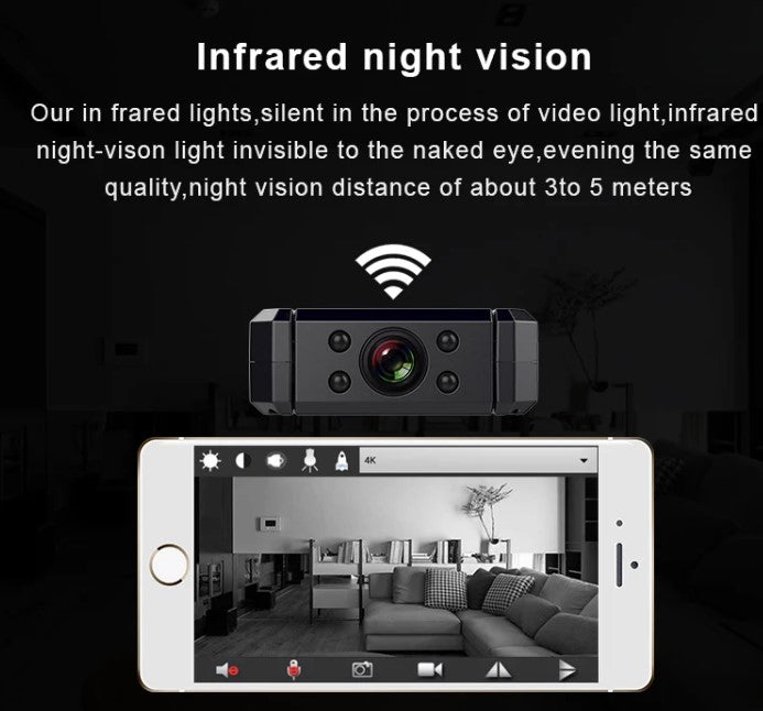 4K Mini Camera Wireless Camcorder