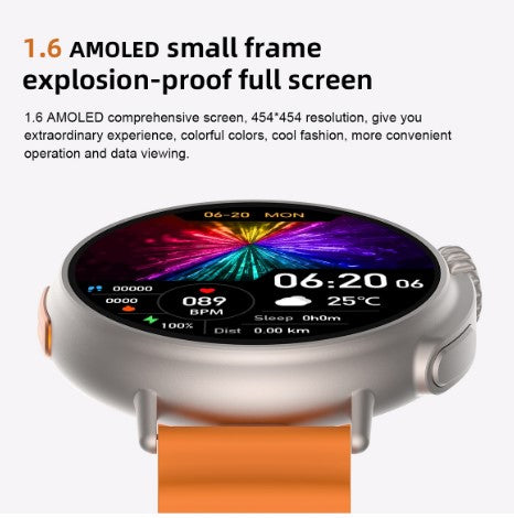 MT30 Smart Watch Ultra Long Range Waterproof - Silver Steel