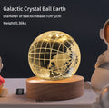 Luminous Crystal Ball Galaxy Night Light Decoration 3D Laser Carved - Earth