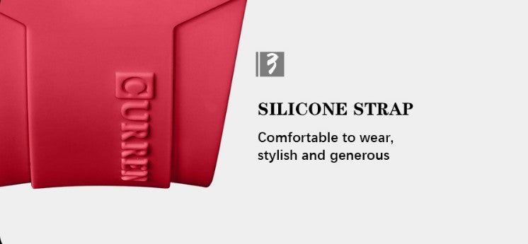 CURREN 8442 Men's Waterproof Six Needle Quartz  Multifunctional Watch Men's Watch - Red