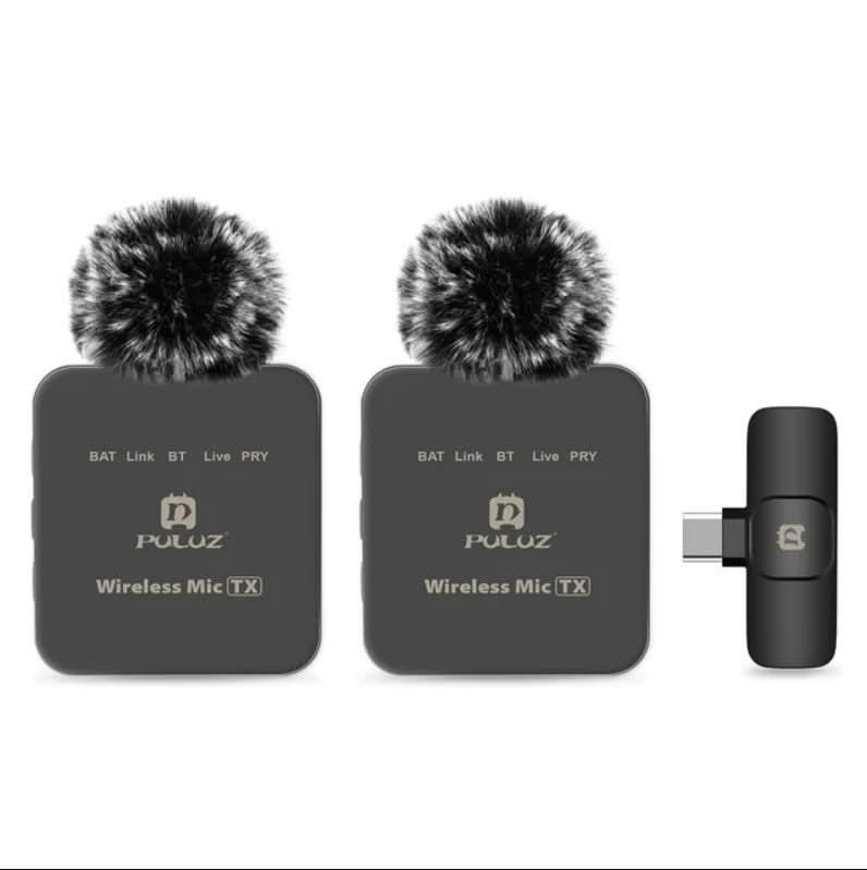 PULUZ Wireless Lavalier Microphone for Mobile Phone - 2 Type C