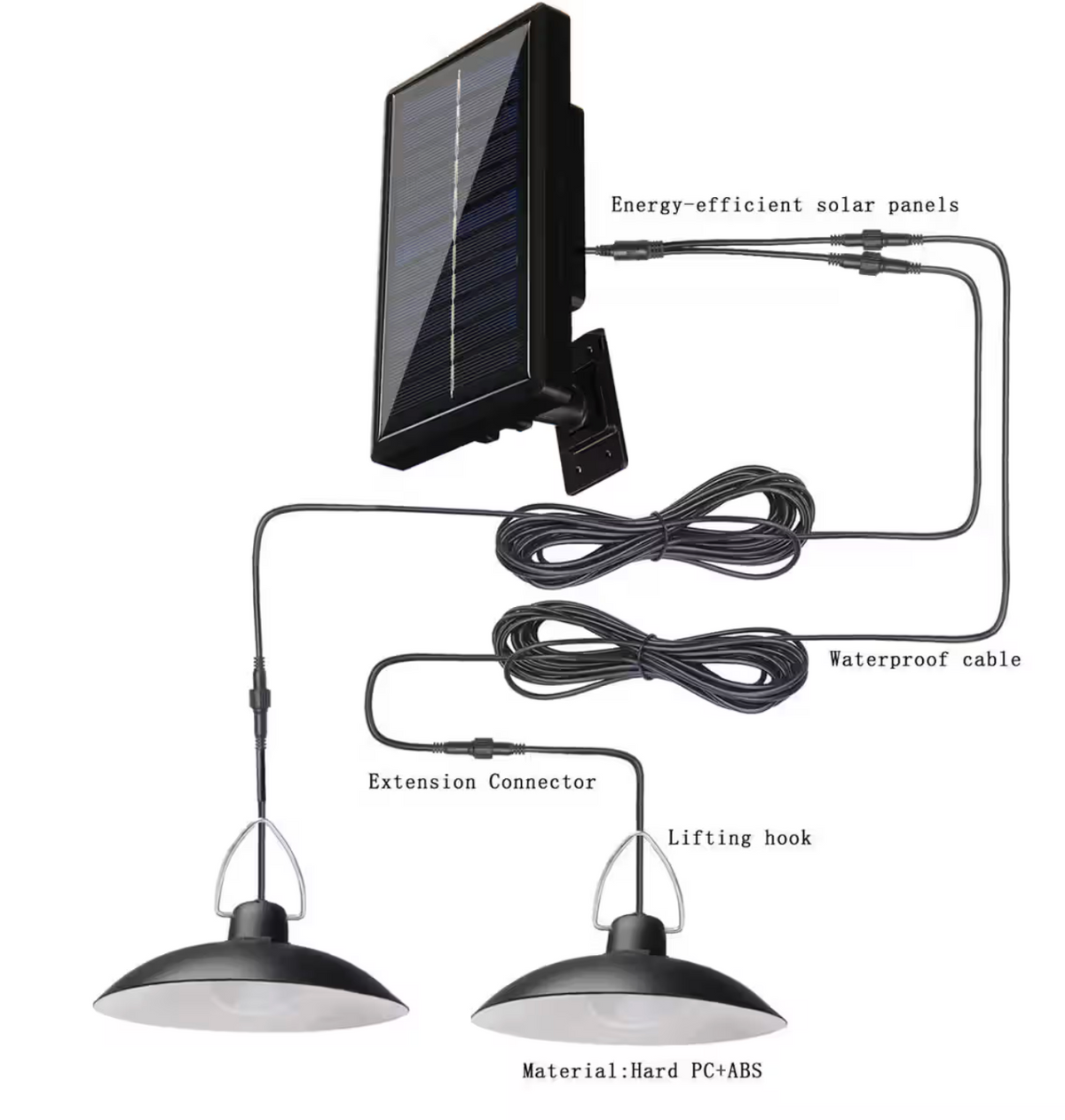Solar Powered Indoor/Outdoor Solar Pendant Light
